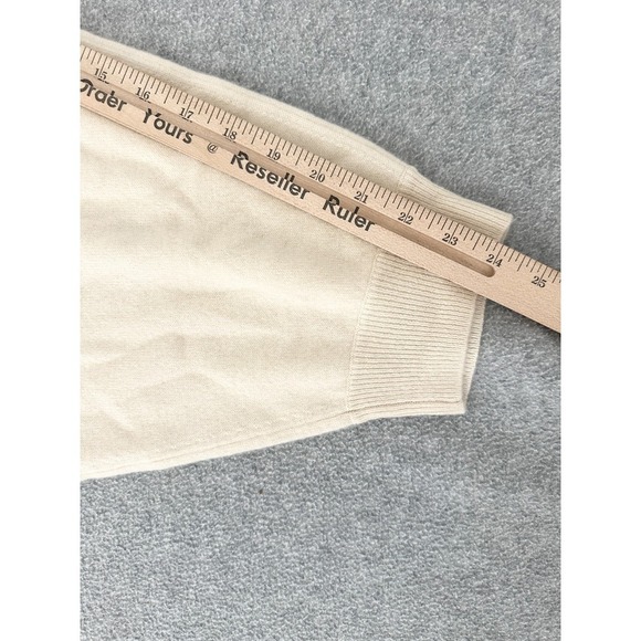 Toteme Sweater Small Tunic Long Ivory Cashmere High Neck Draped Quiet Luxury - Picture 8 of 16